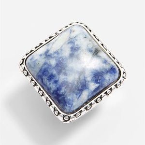 NEW Spring Street Marbled Square Stone Ring